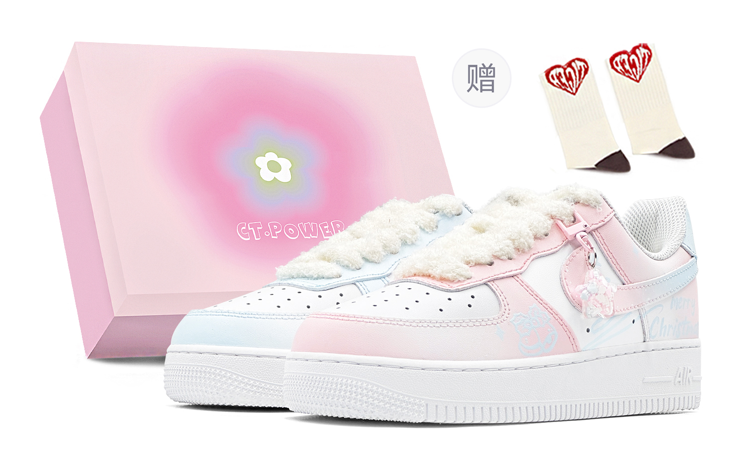 

Nike Детские кроссовки для скейтбординга Air Force 1 с противоскользящей подошвой, износостойкие, синие, розовые, для подростков