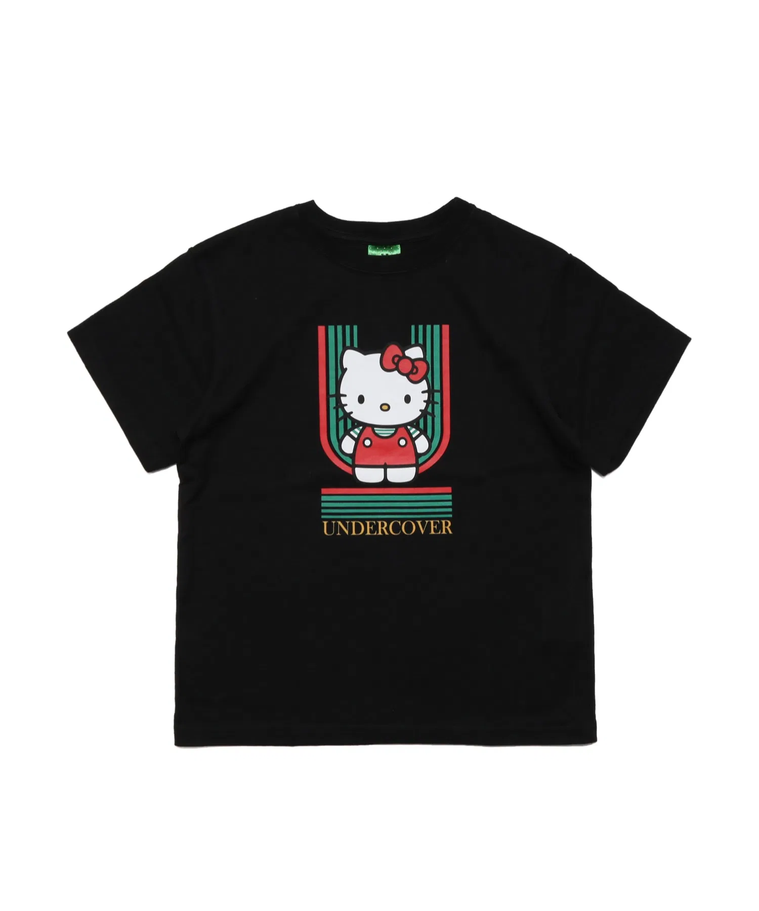 Детская хлопковая футболка с принтом Sanrio UNDERCOVER KIDS чёрная