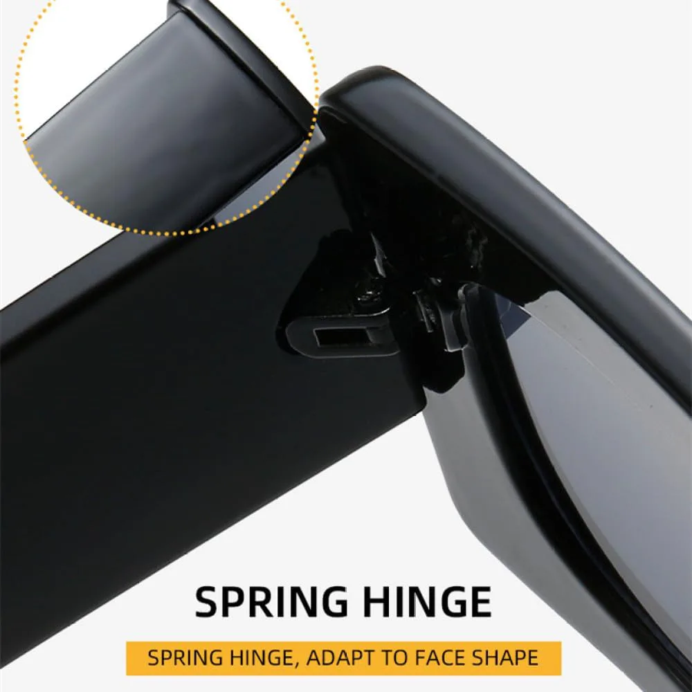 

Модные ретро-солнцезащитные очки в желтых прямоугольных очках для женщин и мужчин, стильные зеленые солнцезащитные очки в широкой оправе TYUVIVO, C5 Black Yellow