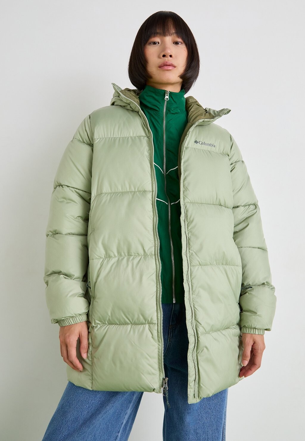 

Зимнее пальто PUFFECT™ II MID HOODED Columbia, зеленый