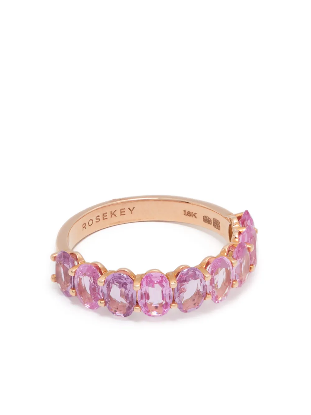 

Кольцо из розового золота с сапфирами ROSEKEY, розовый
