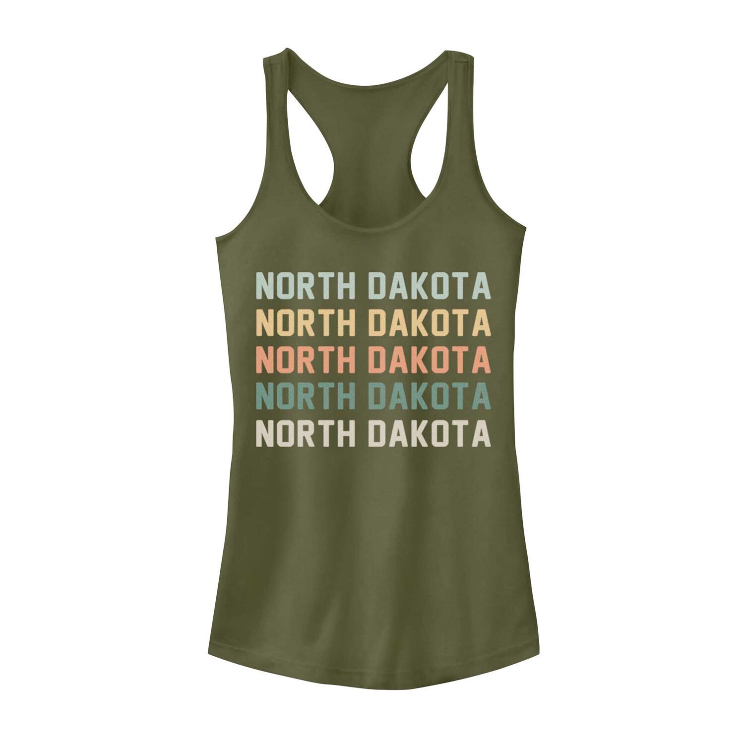 

Майка с графическим изображением Racerback State North Dakota для юниоров