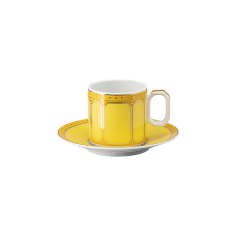 

Swarovski x SIGNUM Чашка для эспрессо Jonquil, 2 предмета 0,08 л Rosenthal, белый/желтый/золотой