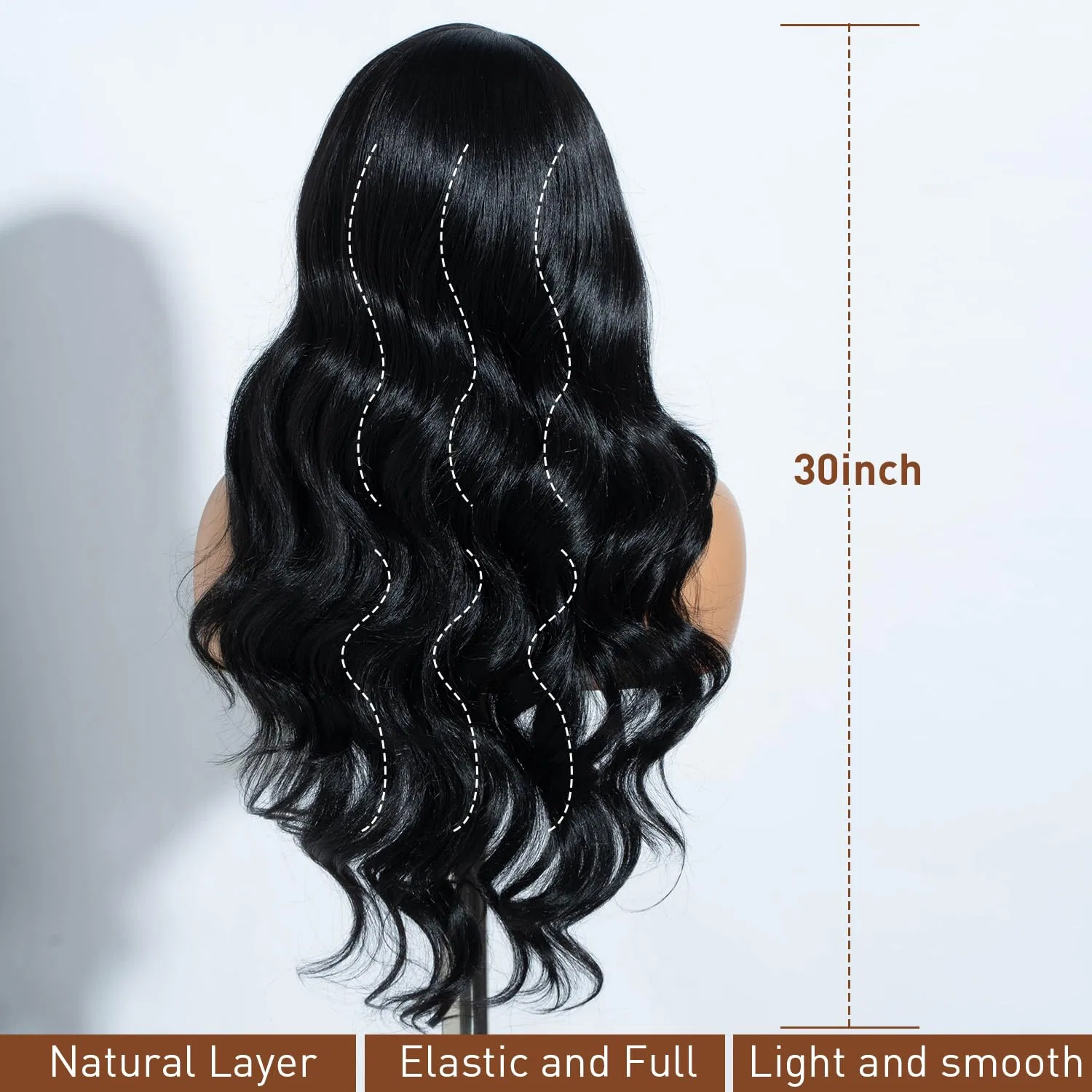 Синтетический парик «Body Wave» с HD-кружевом от Joedir Joedir, Black — фото 4