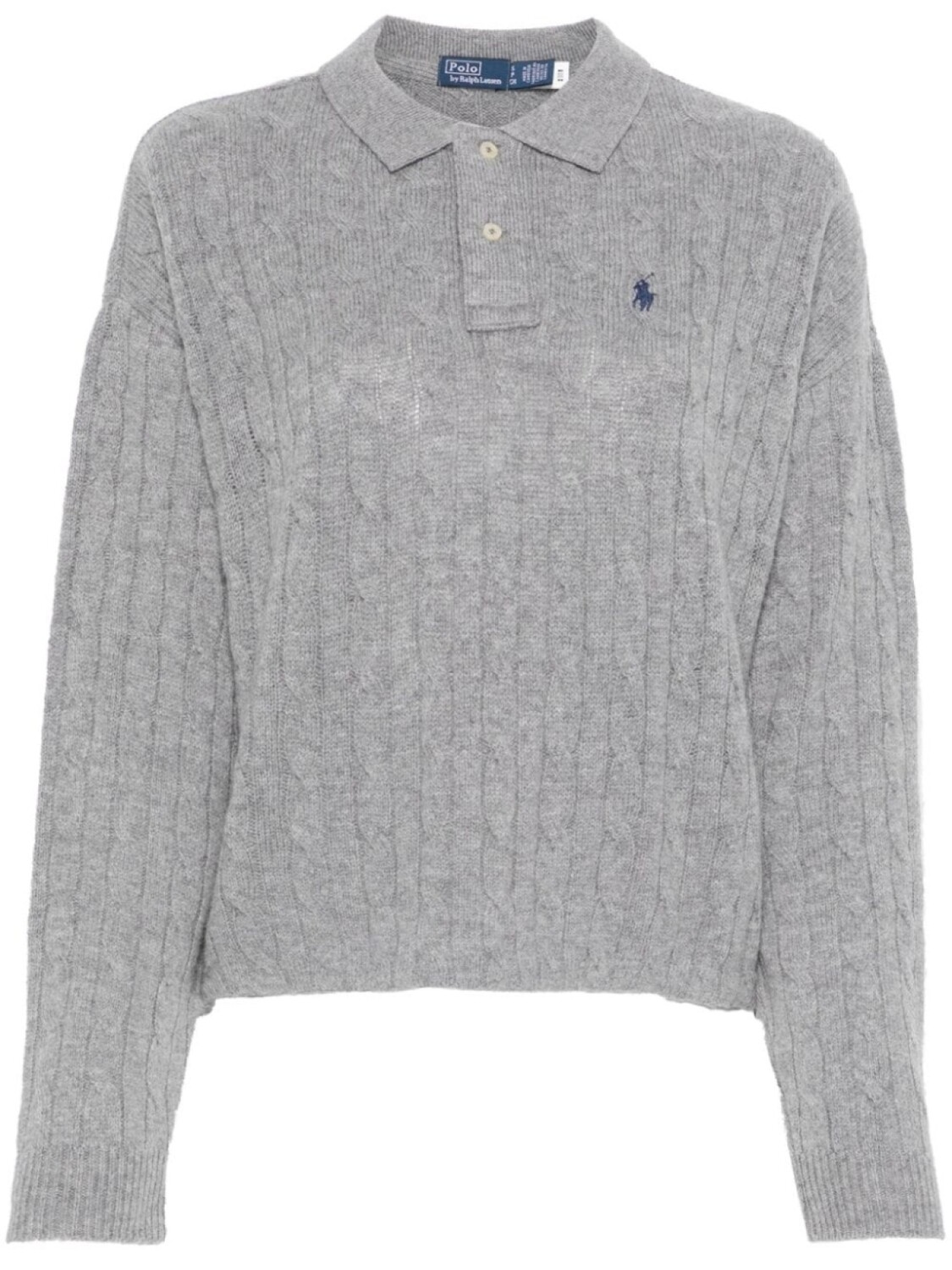 

Polo Ralph Lauren свитер с косой вязкой, серый
