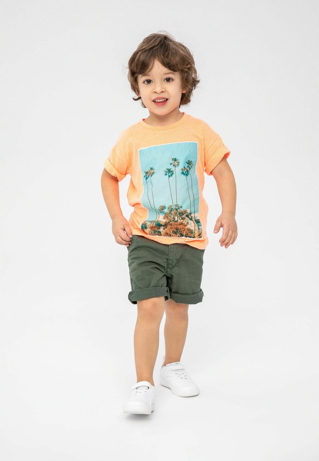 

Футболка с принтом SHORT SLEEVE MINOTI, цвет coral