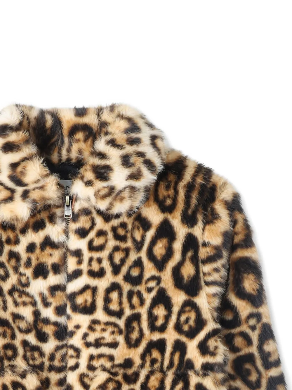 Шуба из искусственного меха с леопардовым принтом Lanvin Enfant, нейтральный — фото 3