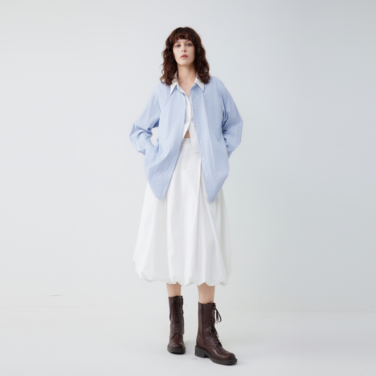 

ELLE Рубашка Women's Blue Lapel