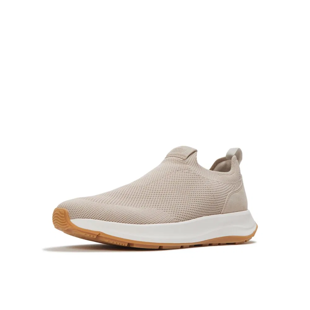 Мужские вязаные слипоны F-Mode Flow бледно-серые от Fitflop — фото 3