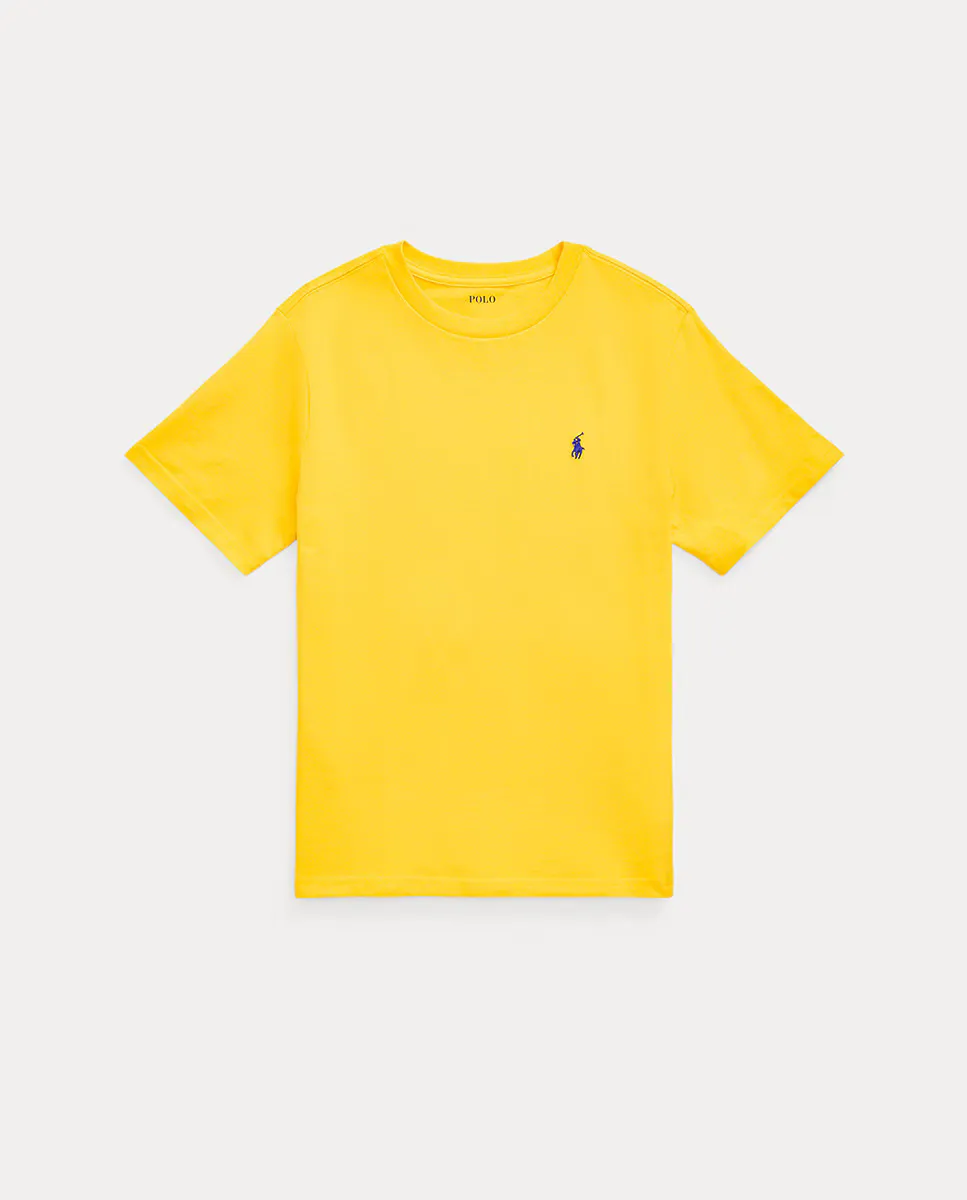 

Футболка для мальчика из хлопка с вышитым логотипом Polo Ralph Lauren, желтый