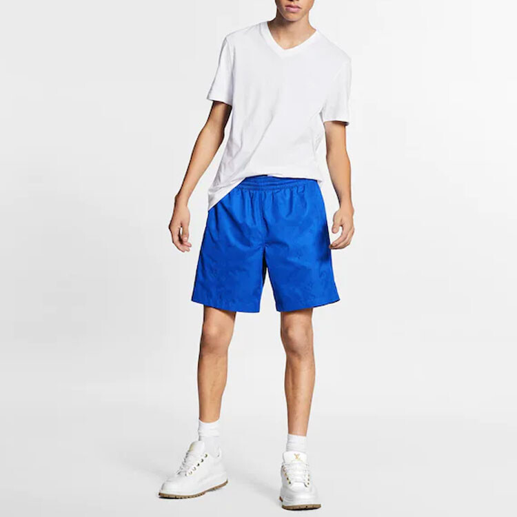 Новые квартальные продукты LV Casual Shorts Men Louis Vuitton, синий — фото 3
