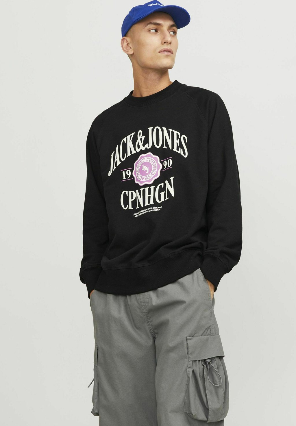 

Толстовка MIT RUNDHALS Jack & Jones, черный