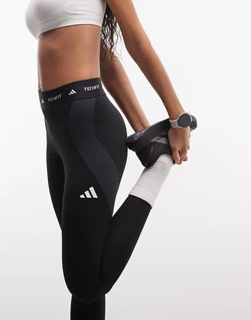 Черные леггинсы в полный рост adidas Training TechFit