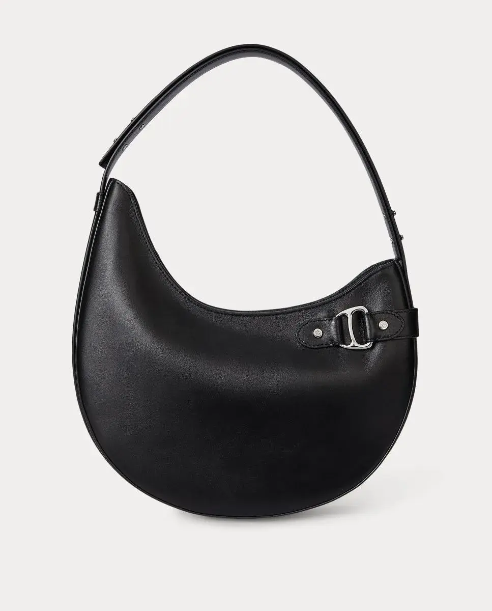 

Большая кожаная сумка-тоут Tasha Lauren Ralph Lauren, черный