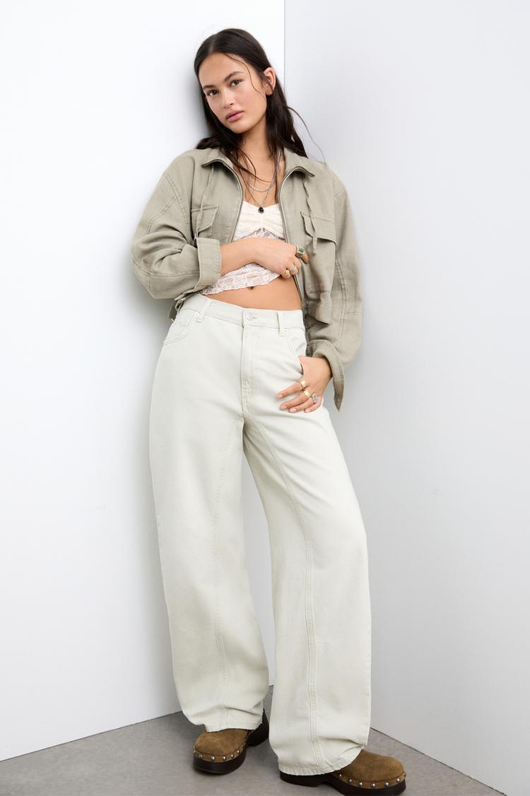 

Брюки-Баллоны со швами Pull And Bear, серый