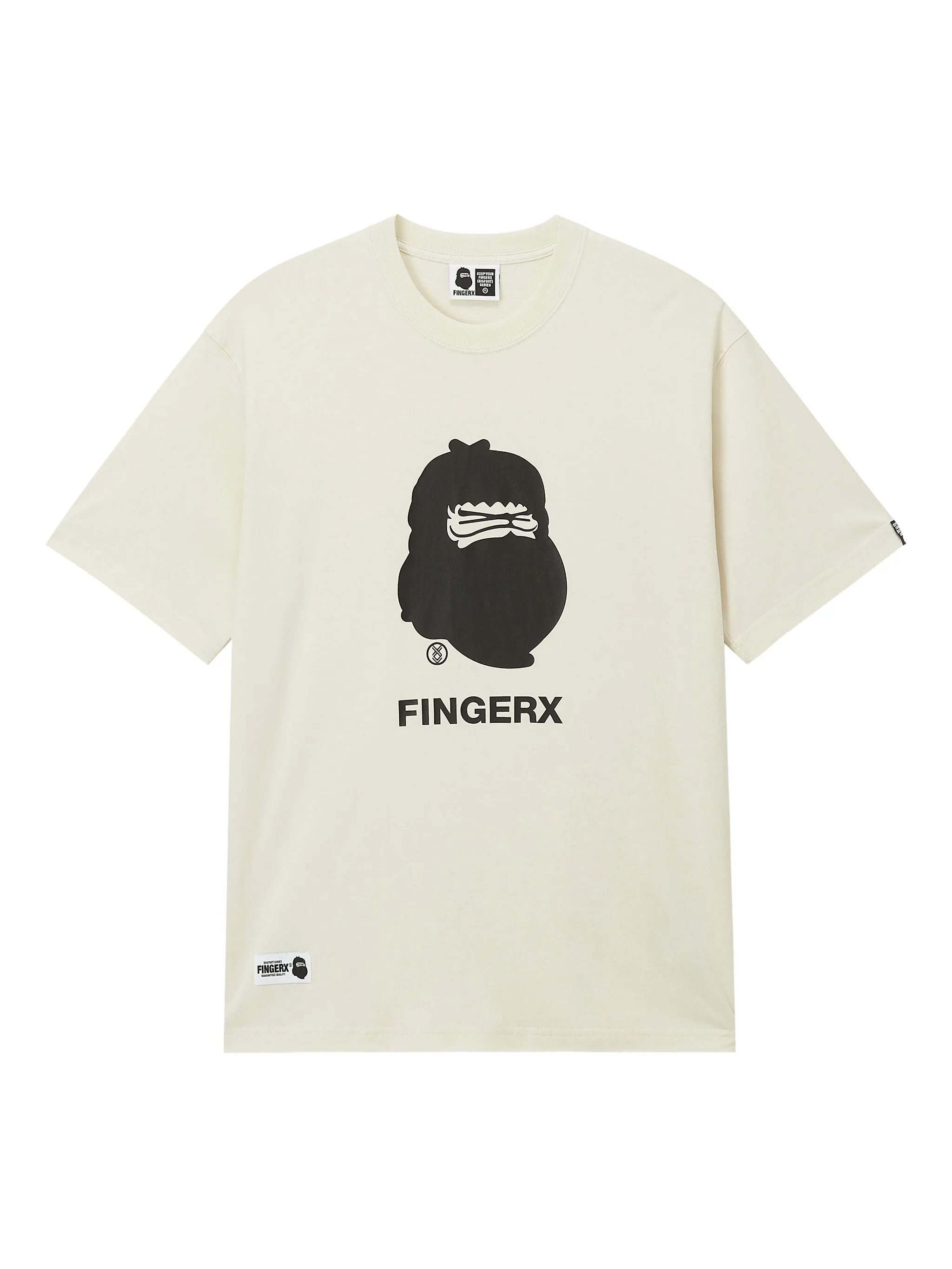 

Футболка с графичным принтом Fingercroxx, кремовый