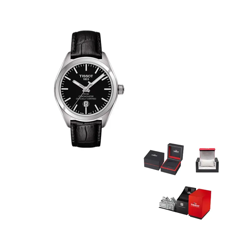 

TISSOT Часы Women's PR100 Collection Watch, Black Dial