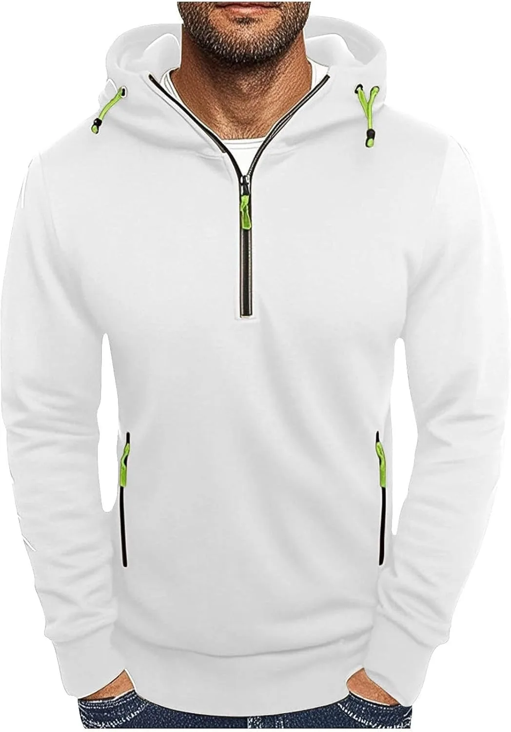 

Wankang мужская модная худи на молнии с капюшоном