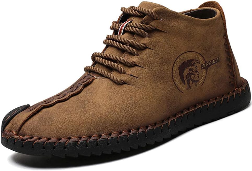 

UPIShi Мужские замшевые зимние ботинки-оксфорды на шнуровке с меховой подкладкой, кожаные, ручной работы, для вождения, повседневные туфли-чукка, хаки