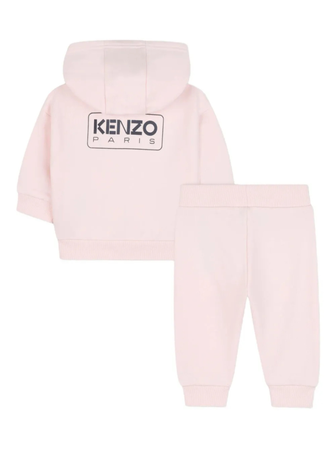 Kenzo Kids спортивный костюм на молнии с капюшоном, розовый — фото 4