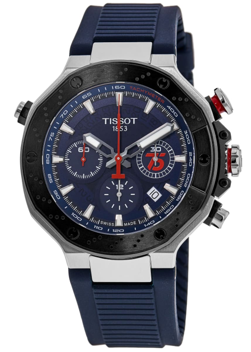 

Tissot T-Race MotoGP Автоматический хронограф Синий циферблат Силиконовый ремешок Мужские часы T141.427.27.041.00