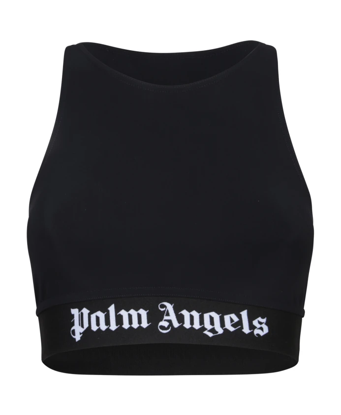 

Спортивный топ с глубоким вырезом Palm Angels, черный