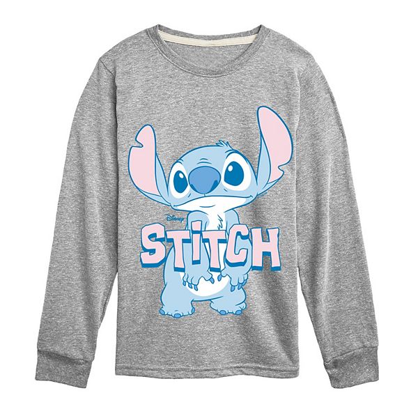 

Мальчиковая футболка с длинным рукавом и принтом Stitch Disney