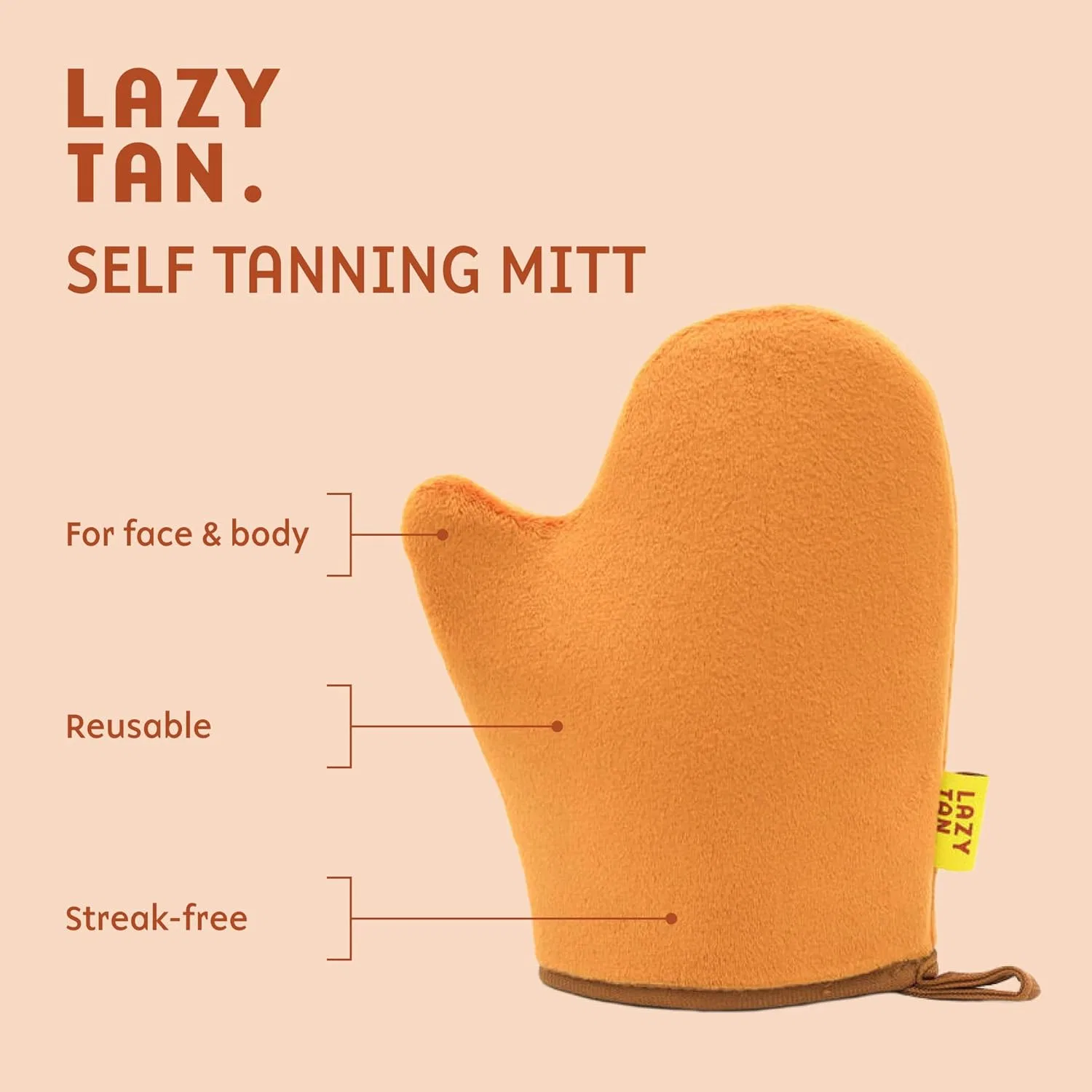 Митт для автозагара Lazy Tan, многоразовый, для лица и тела — фото 2
