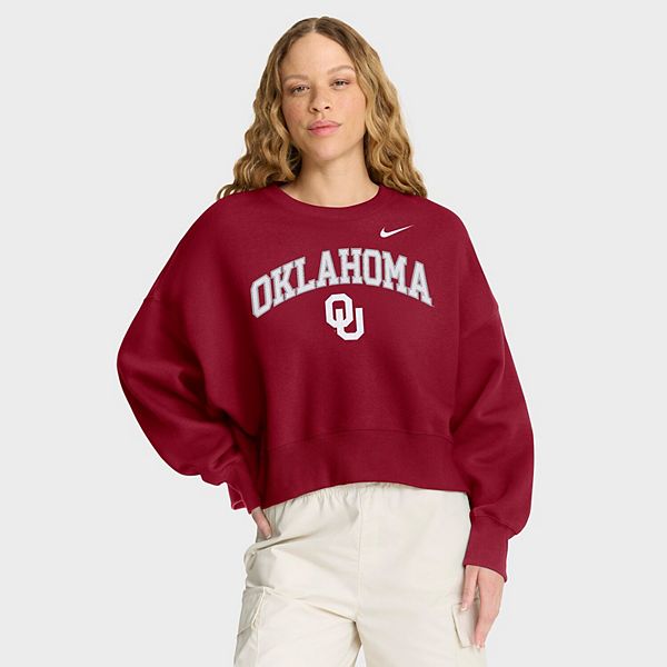 

Женский оверсайз свитшот Oklahoma Sooners Phoenix Arch малиновый Nike