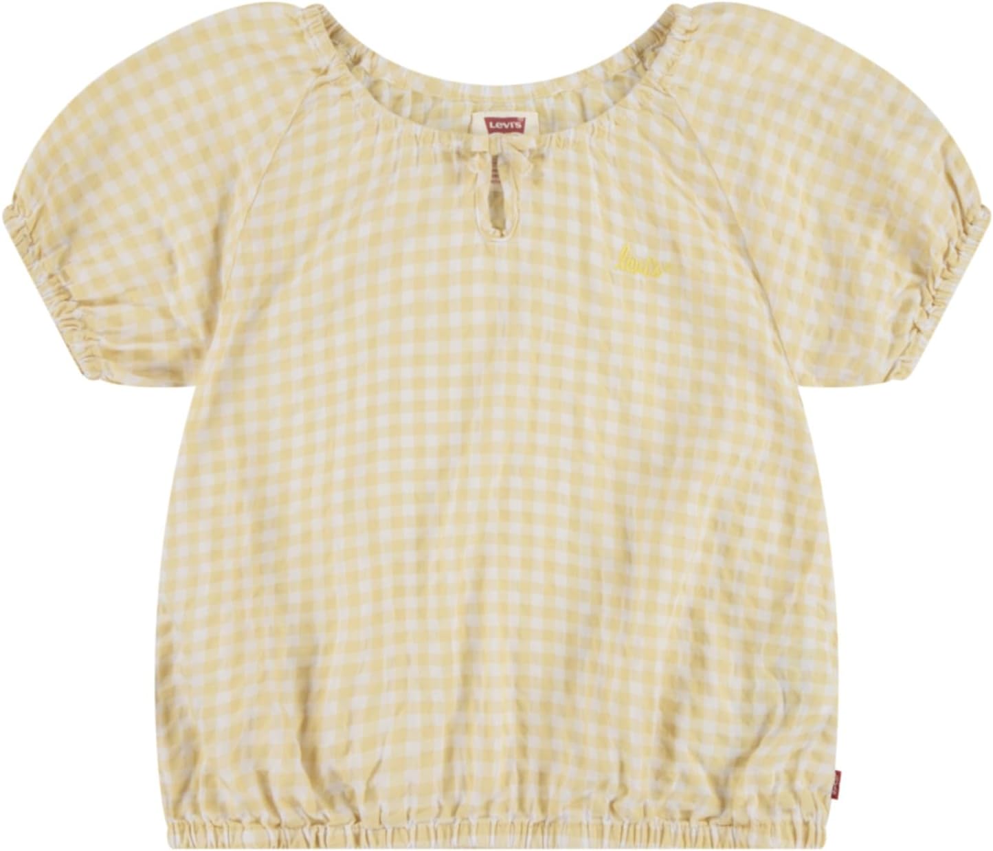 

Топ Levi's Kids Gingham Peasant Top, цвет Golden Haze