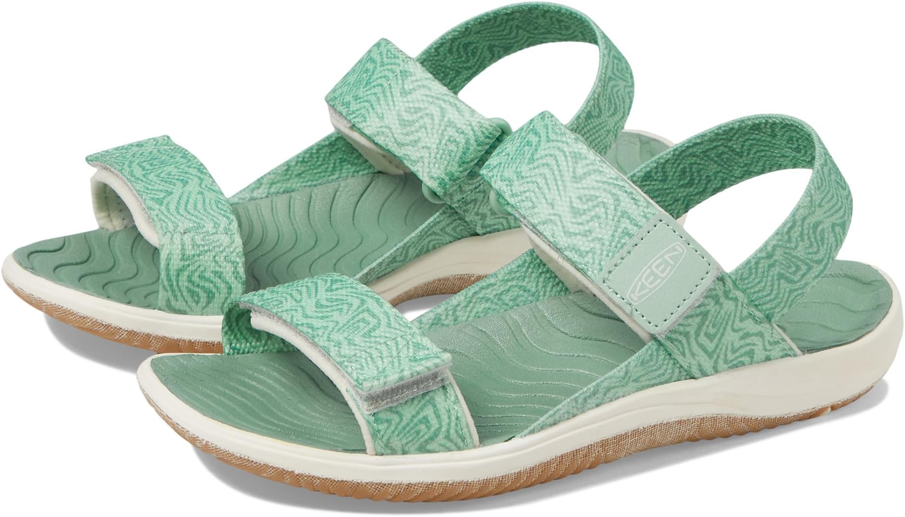 

Сандалии KEEN Kids Elle Backstrap (Little Kid/Big Kid), цвет Lichen/Star White