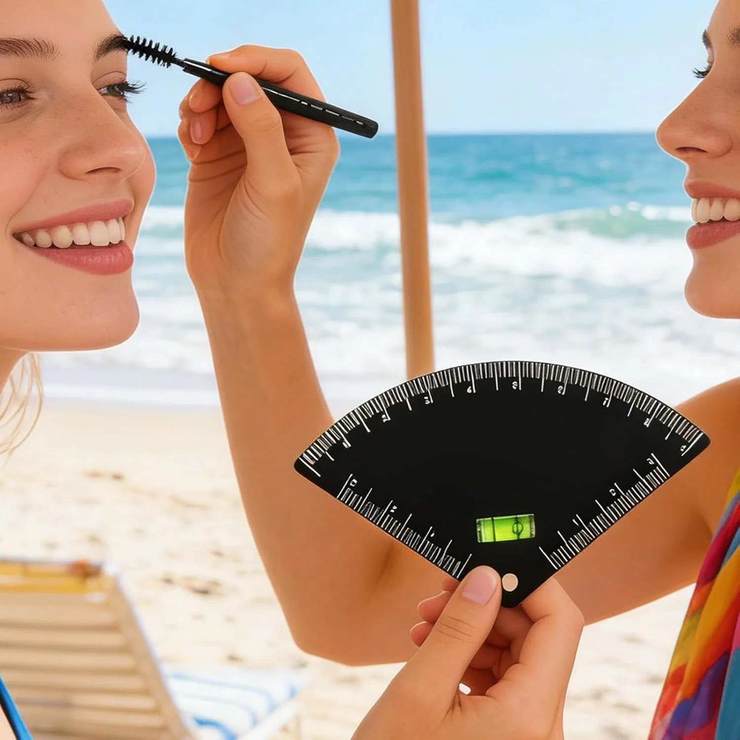 Трафарет для бровей Eyebrow Mapping Ruler, прозрачный — фото 3