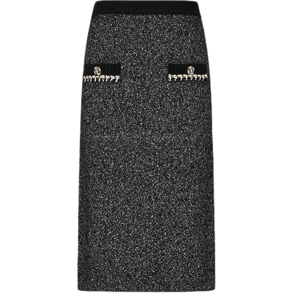 

KARL LAGERFELD / Karl Lagerfeld Jeans KARL LAGERFELD SS25 Вязаная длинная юбка Women's Black