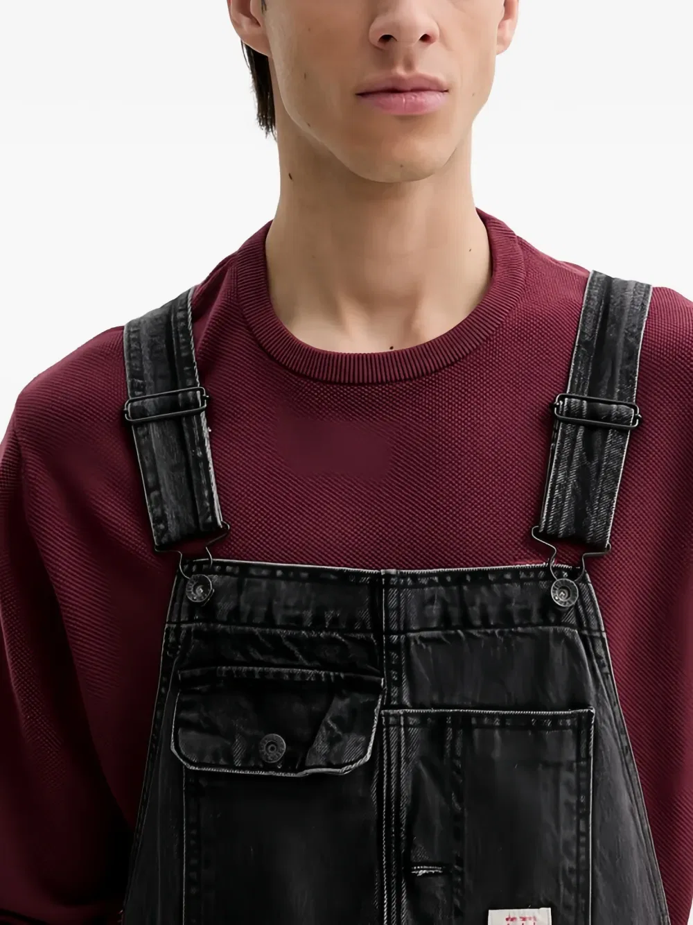Джинсовый комбинезон с накладными карманами Levi'S, черный — фото 2