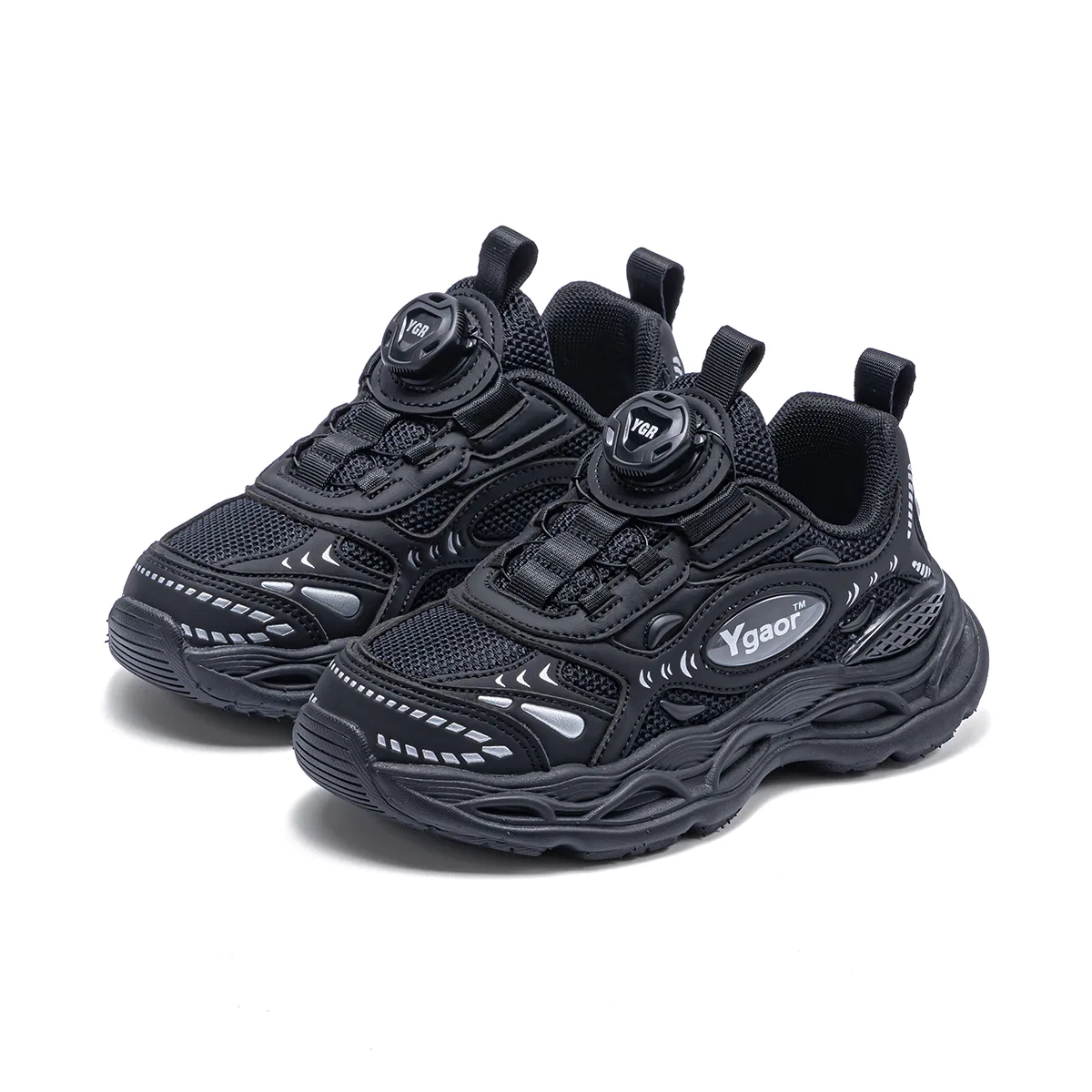 Детские кроссовки для бега YONGGAOREN Black/Silver — фото 3