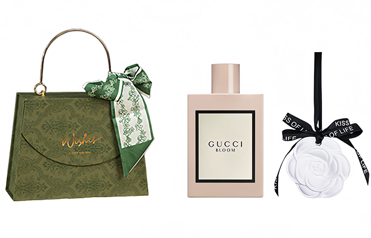 Подарочный набор Gucci Bloom: парфюмерная вода, сумка-упаковка и аксессуары, 50 мл — фото 3