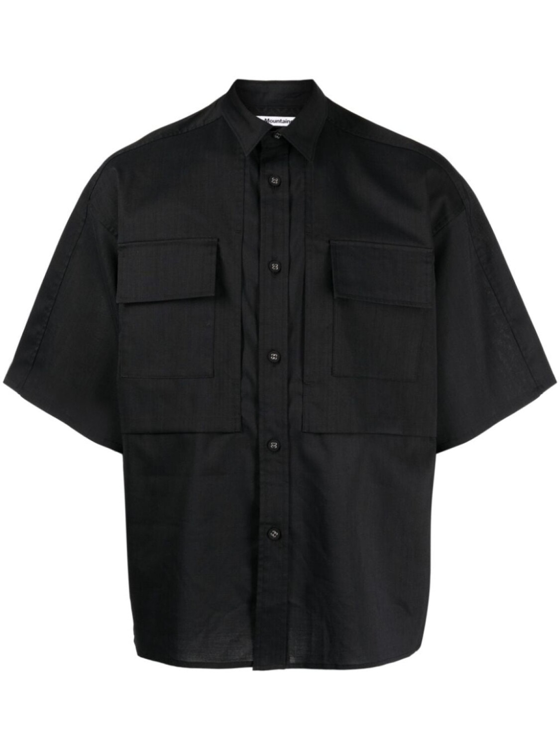 

White Mountaineering рубашка с накладными карманами, черный