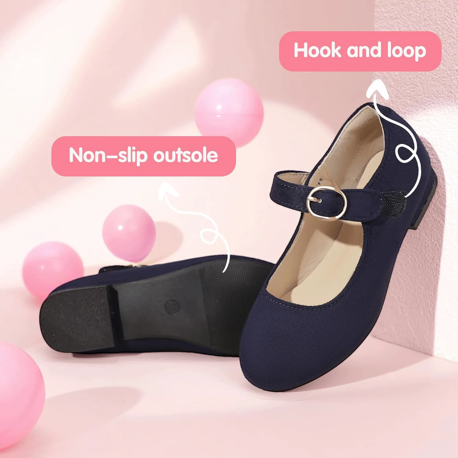 

Туфли для девочек PANDANINJIA, балетки с пряжкой, малышки, маленькие и большие дети, туфли Mary Jane с низким каблуком