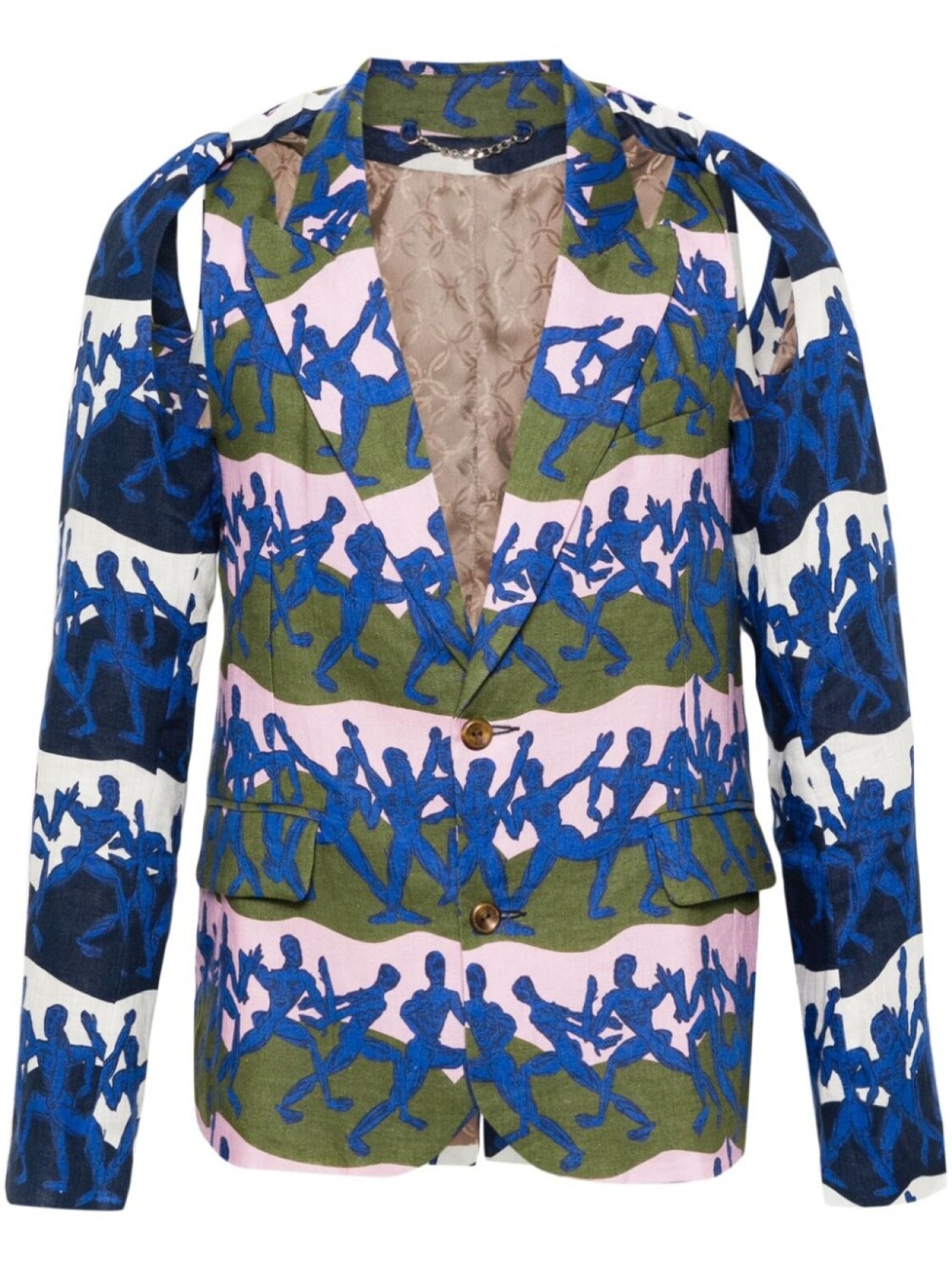 

Пиджак Twisted с вырезами и графичным принтом Charles Jeffrey Loverboy, синий