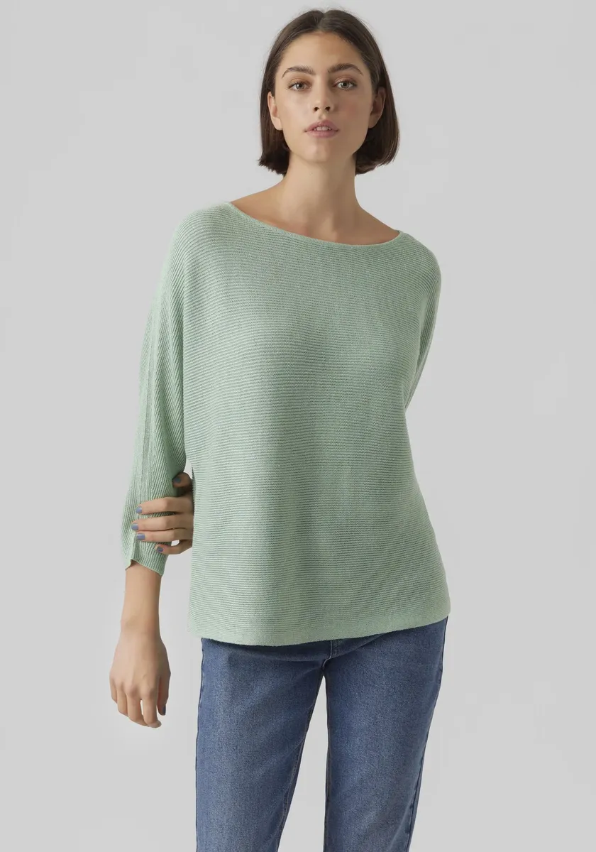 

Vero Moda Свитер с рукавами 3/4 "VMNORA 3/4 BOATNECK BLOUSE NOOS", зеленый
