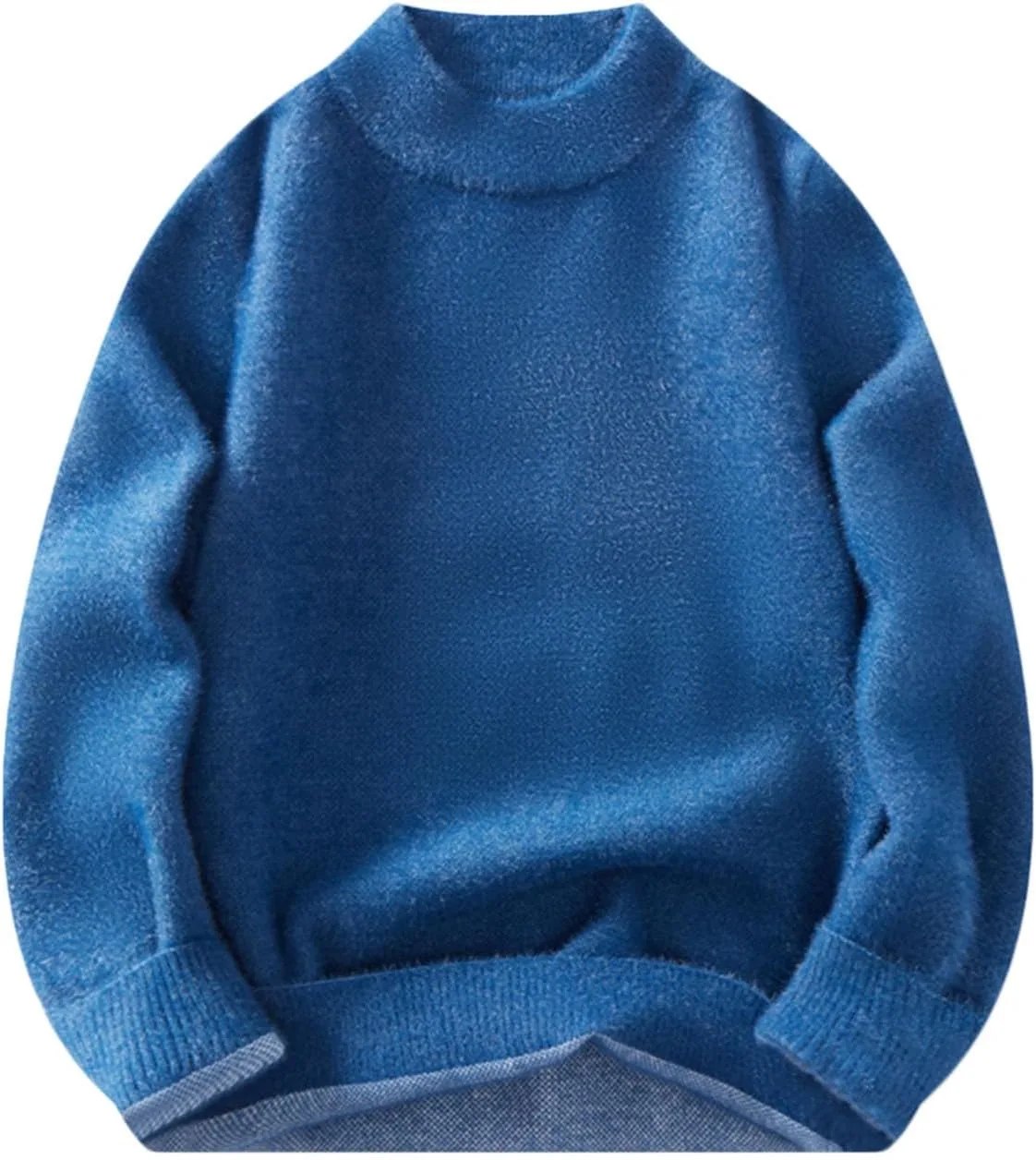 

Мужской повседневный свободный пуловер с длинным рукавом, вязаный, с тогглами