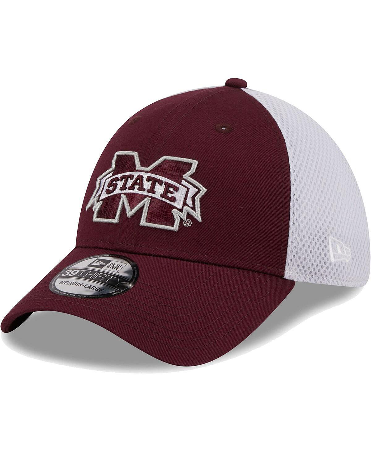 

Мужская бордовая шляпа Mississippi State Bulldogs Evergreen Neo 39THIRTY Flex Hat New Era