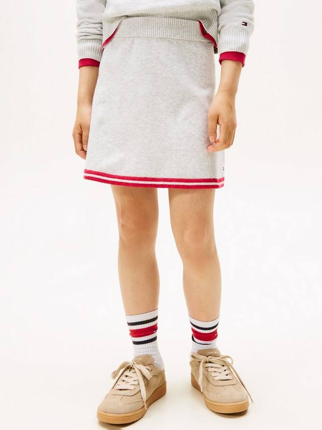 Детская вязаная юбка в стиле варьете Tommy Hilfiger, Light Grey Heather — фото 4