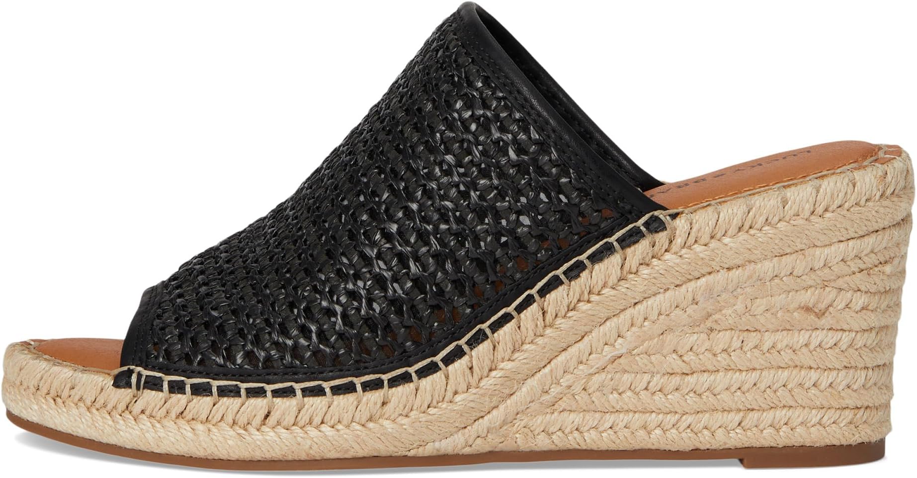 Сандалии Lucky Brand Cabriah Woven Espadrille Wedge Sandal, цвет Black/Black — фото 4