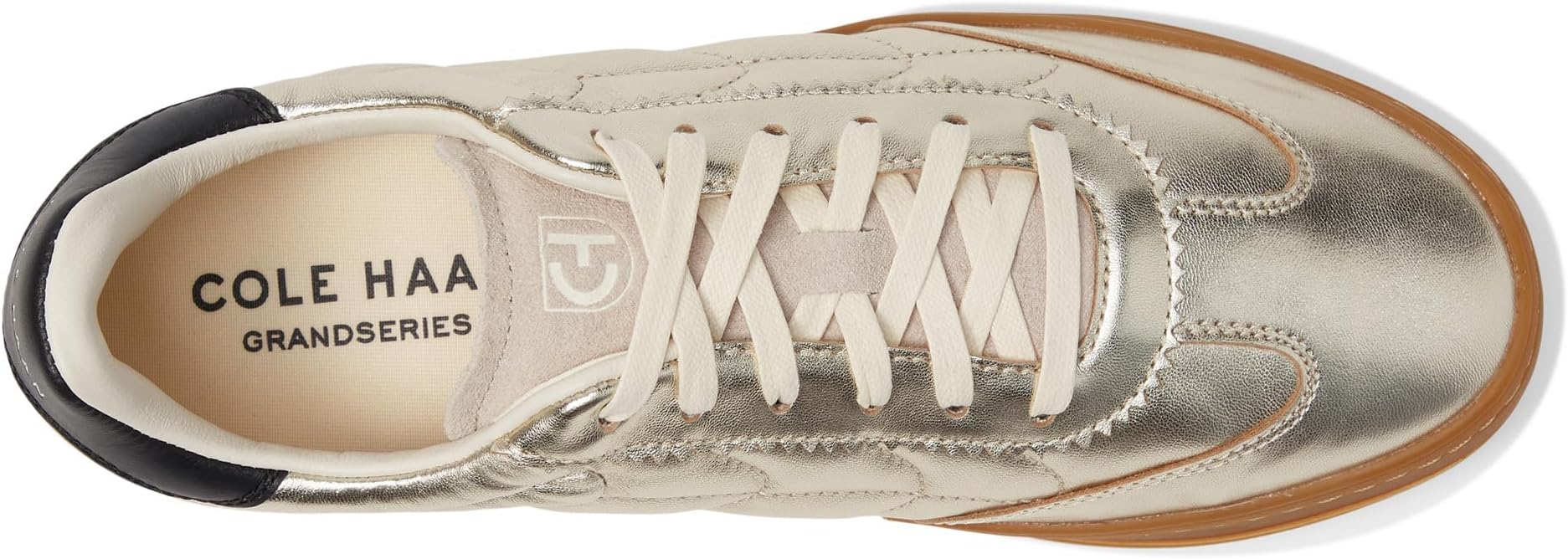 Кроссовки Cole Haan Grandpro Breakaway Sneakers, Gold/Birch/BlackSee Less — фото 2