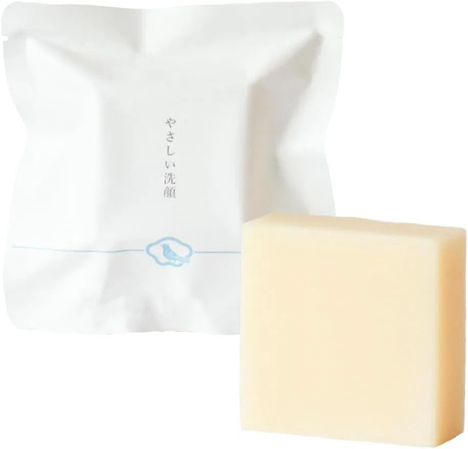 Умывание для лица твердое мыло Sanriku Soap Kobo KURIYA 90 г белый
