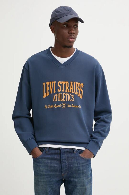 

Хлопковая толстовка Levi's, темно-синий