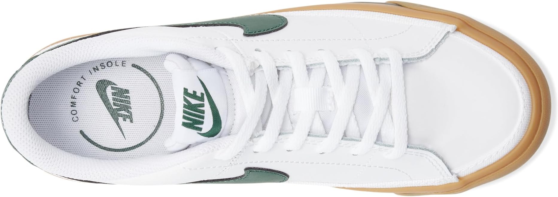 Кроссовки Nike Kids Court Legacy, цвет White/Fir/Gum Light Brown/Anthracite — фото 2