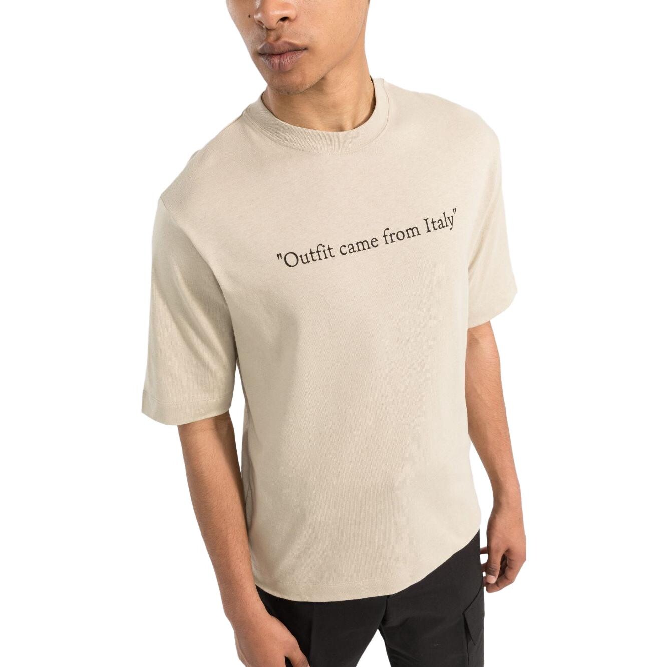 Футболка мужская светло-коричневая Off-White, коричневый — фото 2