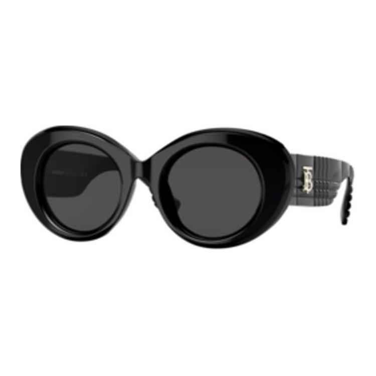 Burberry Круглые солнцезащитные очки женские черные, Black — фото 3